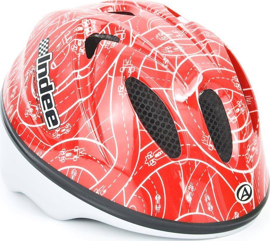 Author Kask dziecięcy Author Indee, czerwono-srebrny, 48-50 cm