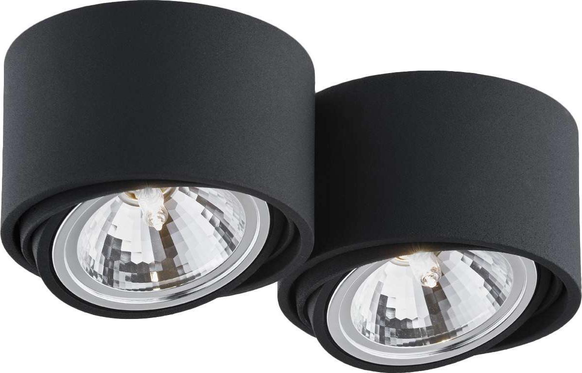 Lampa sufitowa KASPA Regulowana LAMPA natynkowa LUMOS 2 70255202 Kaspa metalowa OPRAWA sufitowa spot halogen czarny