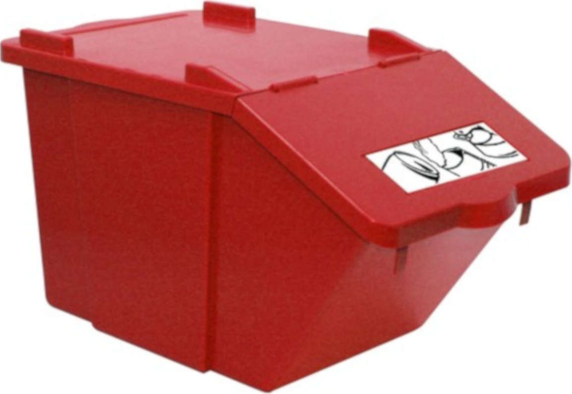 Kosz na śmieci Meva do segregacji 45L czerwony