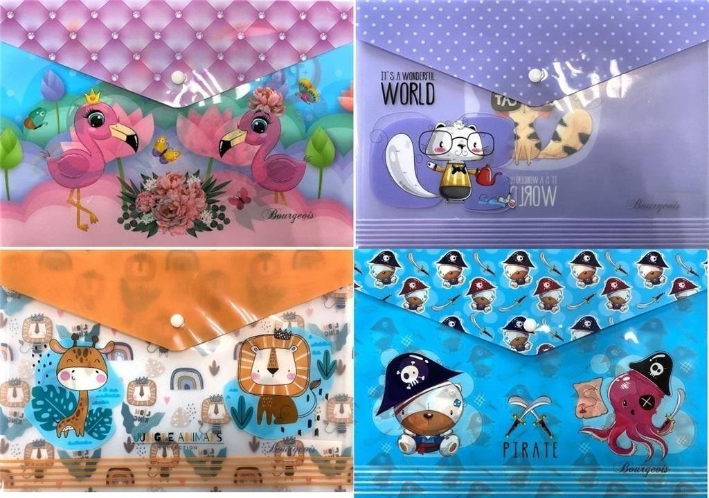 Fresh Teczka A4+ plastikowa z klipsem mix