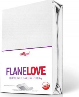 Darymex Prześcieradło flanela z gumką 200x220 kolor biały