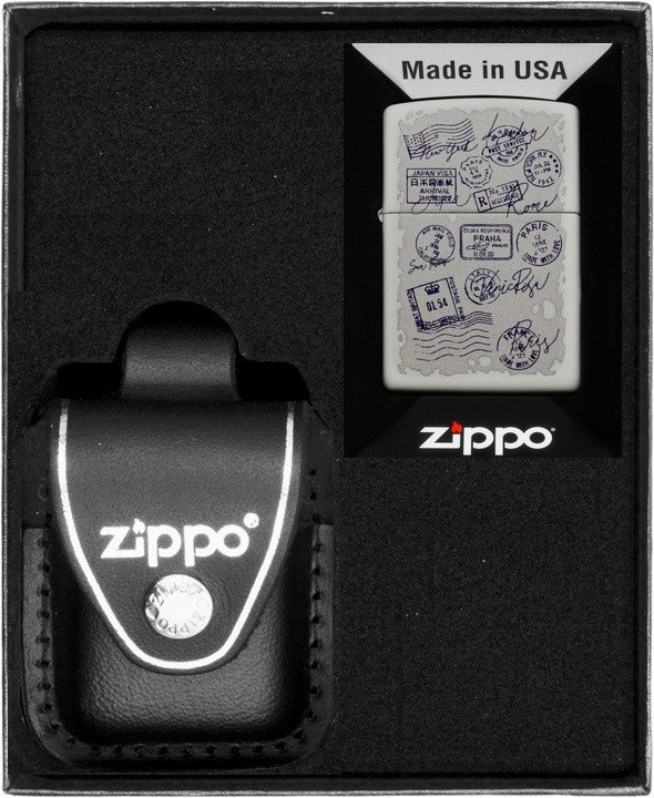 Zestaw ZIPPO Zapalniczka STAMPS DESIGN Prezentowy No3