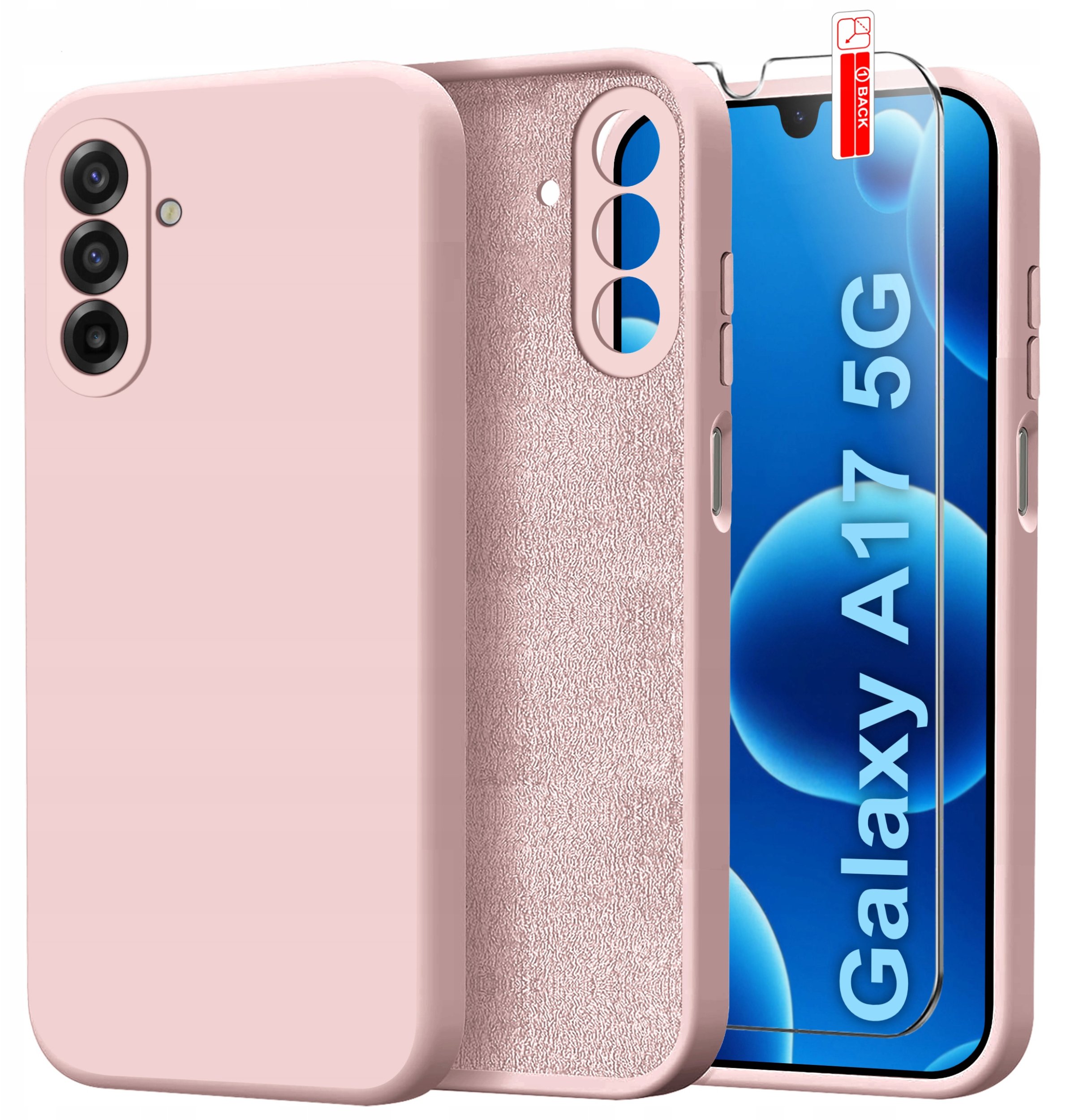 Etui do Samsung A17 5G CASE Silicone ELASTYCZNE + Szkło OCHRONNE 9H