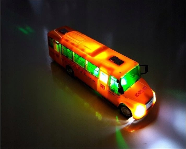 Szkolny Autobus z Naciągiem Światłami i Dźwiękami Otwierane Drzwi