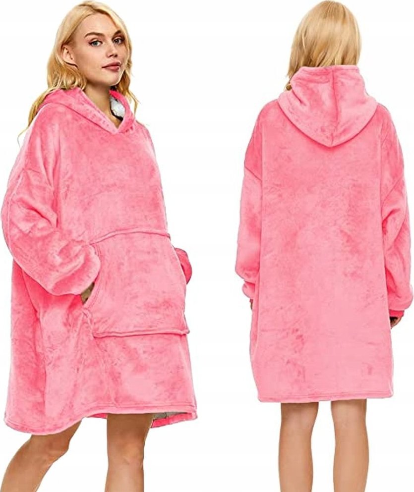 Verk CIEPŁA BLUZA KOC OVERSIZE XXL 2W1 GRUBA FUTRZAK