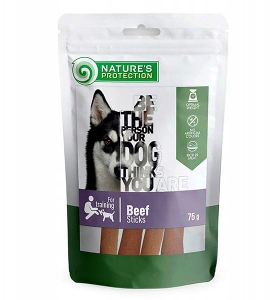 NP Snacks Beef Sticks 75g dog
