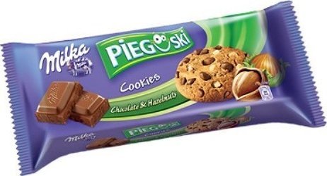 Milka PIEGUSKI MILKA z CZEKOLADĄ i ORZECHAMI 135g -