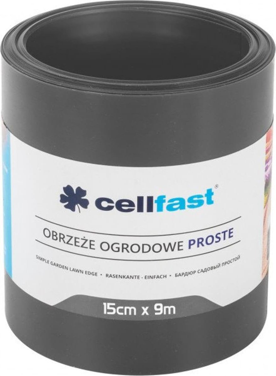 Cellfast Obrzeże ogrodowe proste 15cm x 9m Cellfast grafitowe