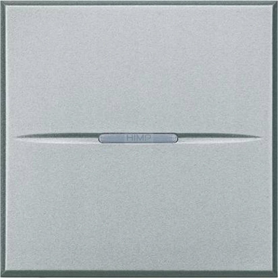 Legrand AXOLUTE - Przycisk jednobiegunowy NO 10A (zaciski śrubowe) 2 moduły AXIAL aluminium HC4005M2N