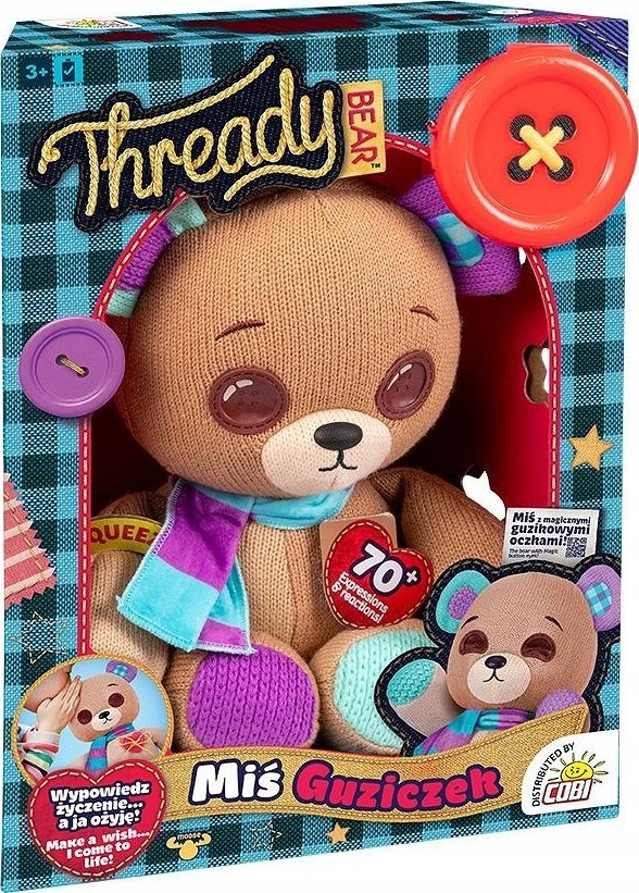 Cobi Maskotka interaktywna Thready Bear Miś Guziczek Cobi
