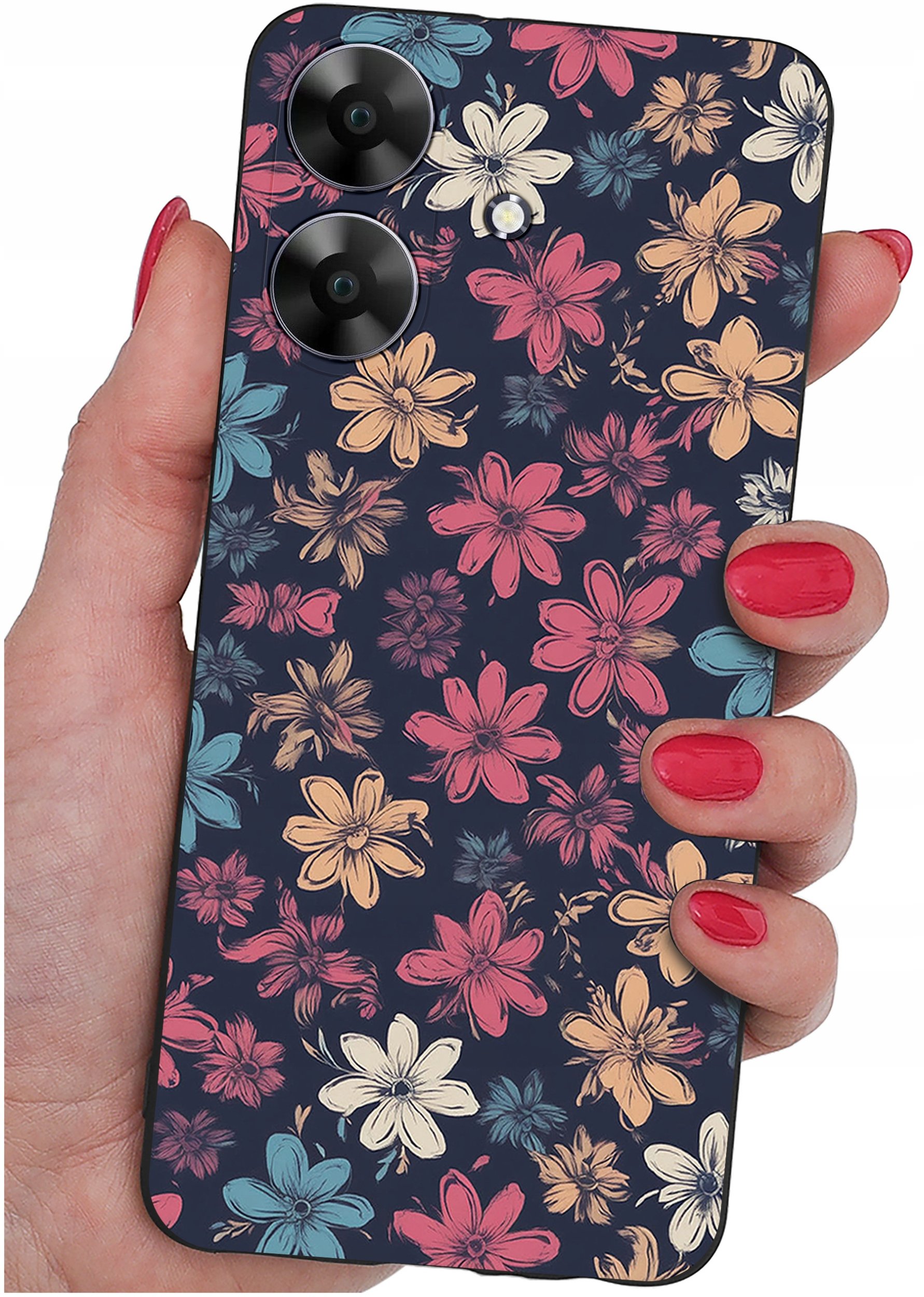 ETUI do Realme Note 60 CASE WZORY | SILIKONOWE MATT CASE + SZKŁO 9H