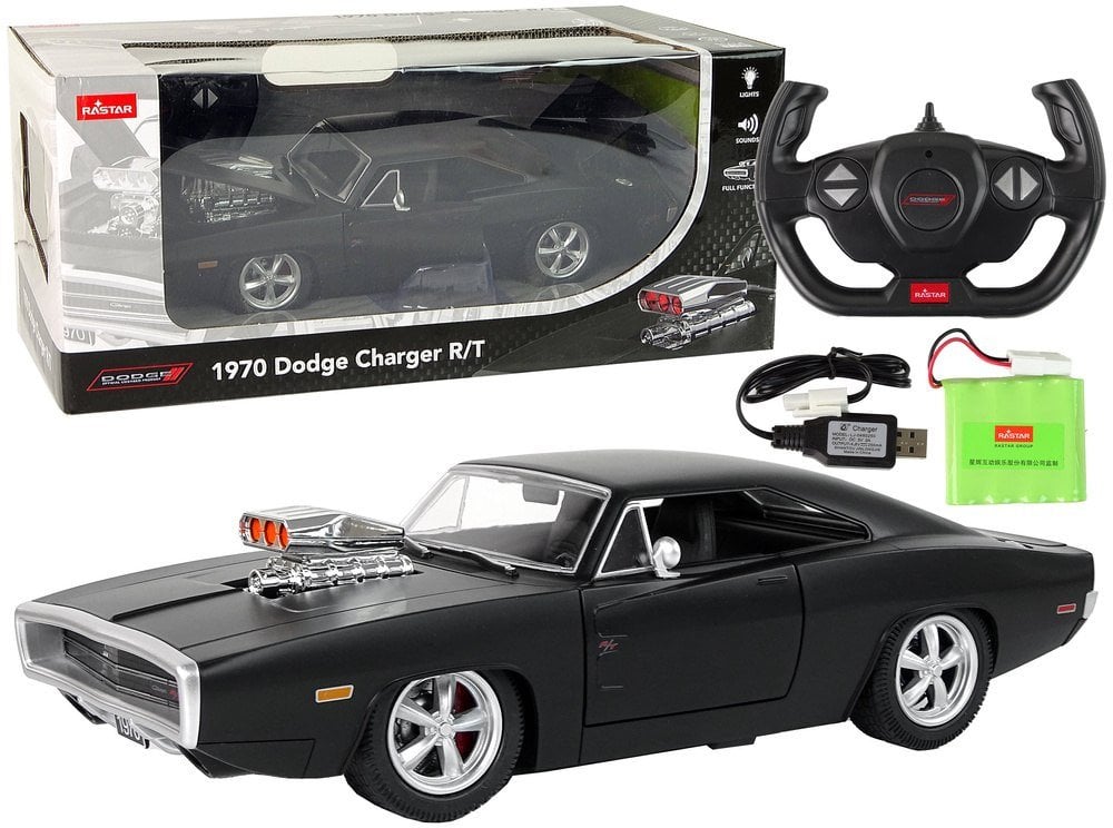 SAMOCHÓD ZDALNIE STEROWANY AUTO RC DODGE CHARGER 1:16 RASTAR PILOT AKUMULATOR