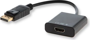 Adapter AV Savio DisplayPort - HDMI Czarny (CL-55)