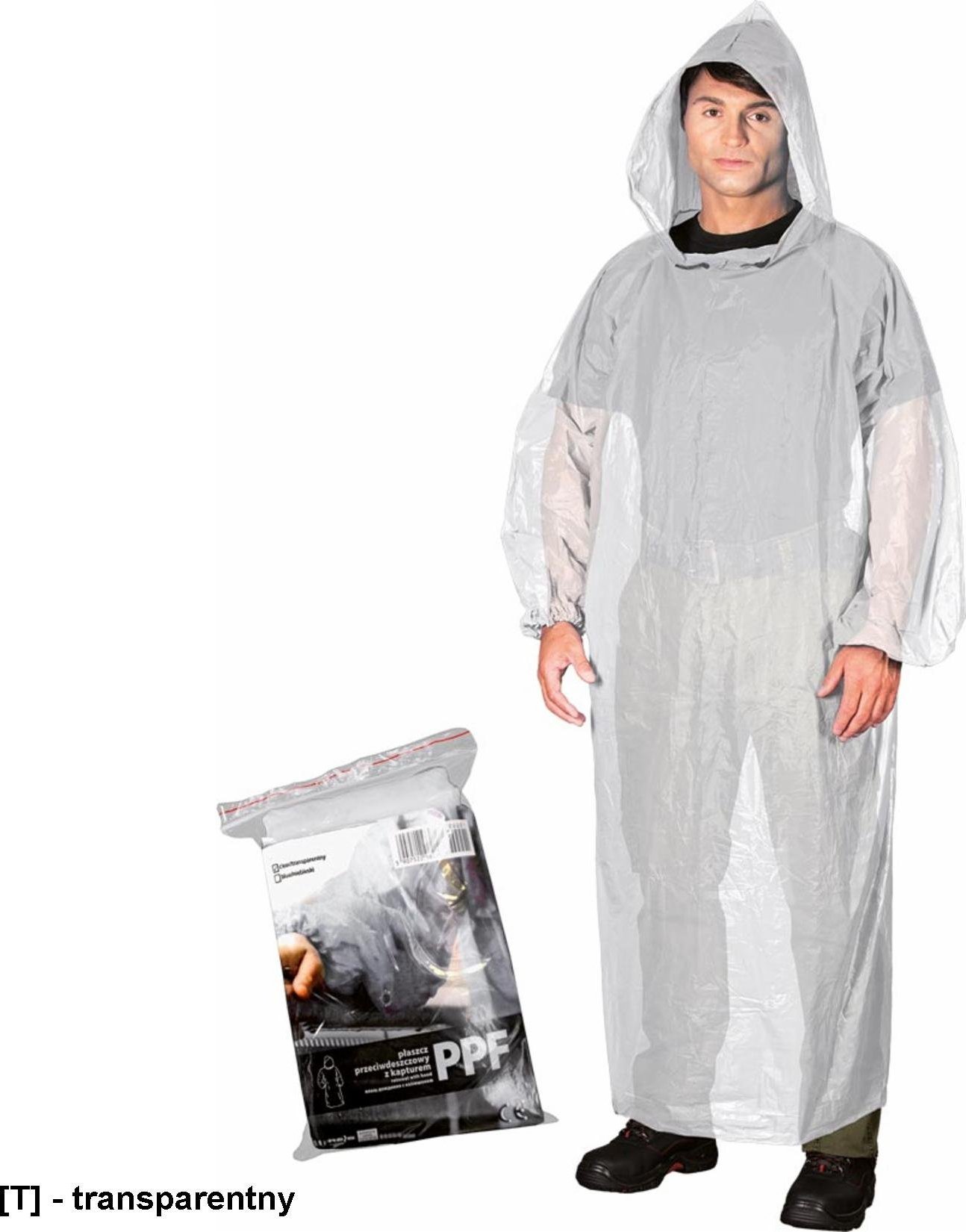 R.E.I.S. PPF - PŁASZCZ PRZECIWDESZCZOWY FOLIOWY - transparentny - UNI.