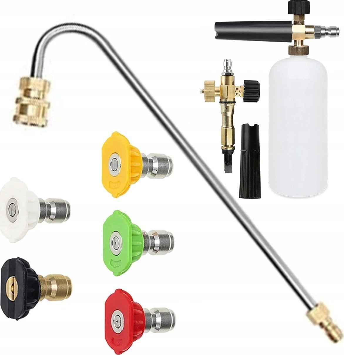 Rosfix 5 DYSZ DO MYJKI CIŚNIENIOWEJ SZYBKOZŁĄCZKA LANCA 1/4 34CM TYP U PIANOWNICA