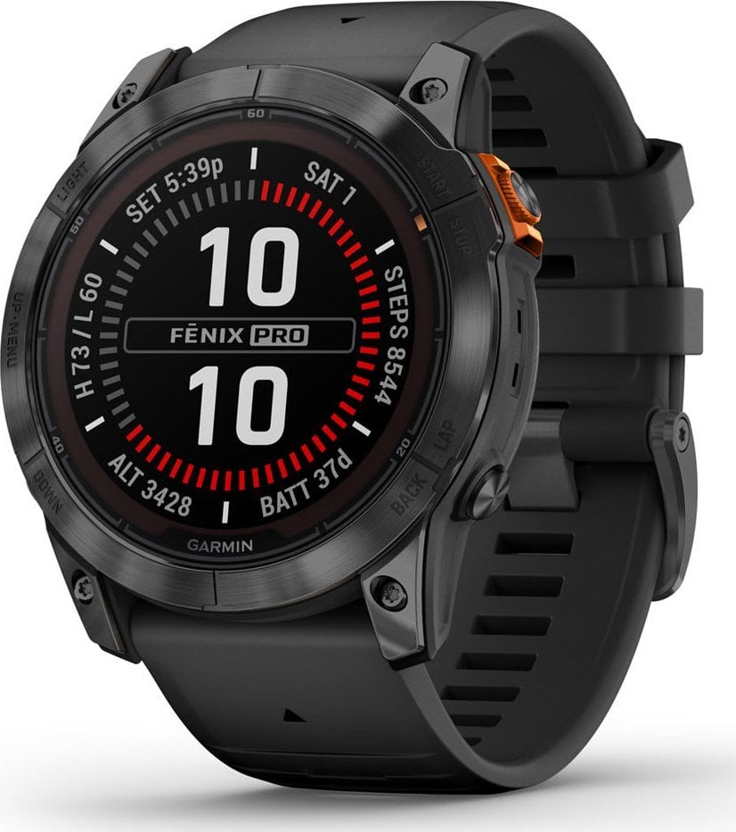 Zegarek sportowy Garmin Fenix 7x Pro Solar Szaro-czarny (010-02778-01)