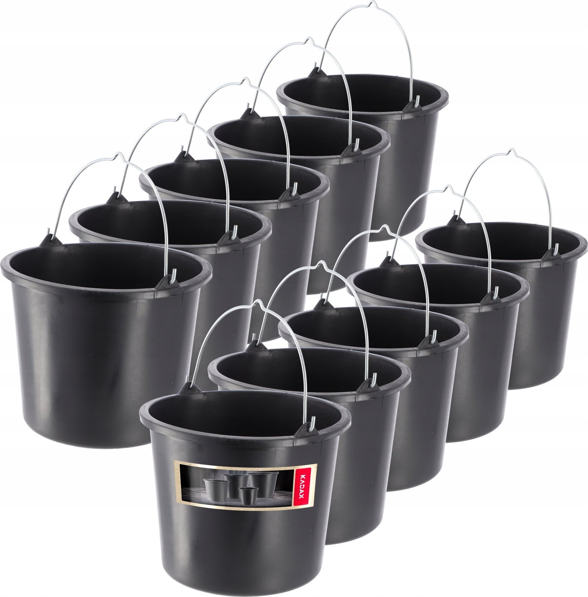 Kadax Wiadro Budowlane Gospodarcze Plastikowe 5L 10szt