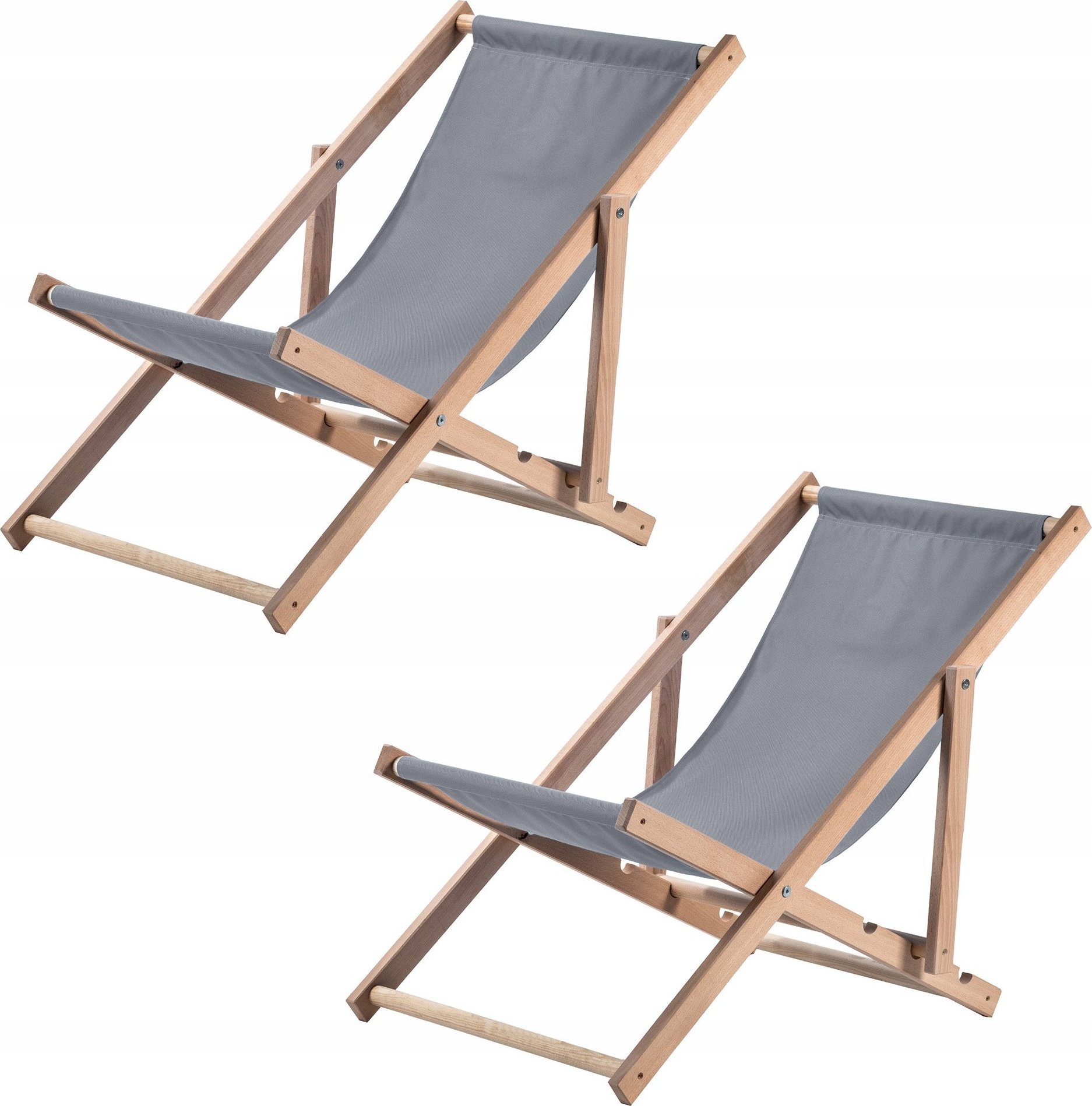 Kadax KADAX Leżak Drewniany Plażowy Składany Leżaki 2szt