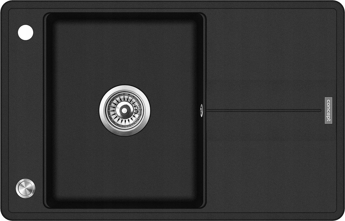 Zlewozmywak Concept DG10N50bc Zlewozmywak kuchenny granitowy z ociekaczem CZARNY