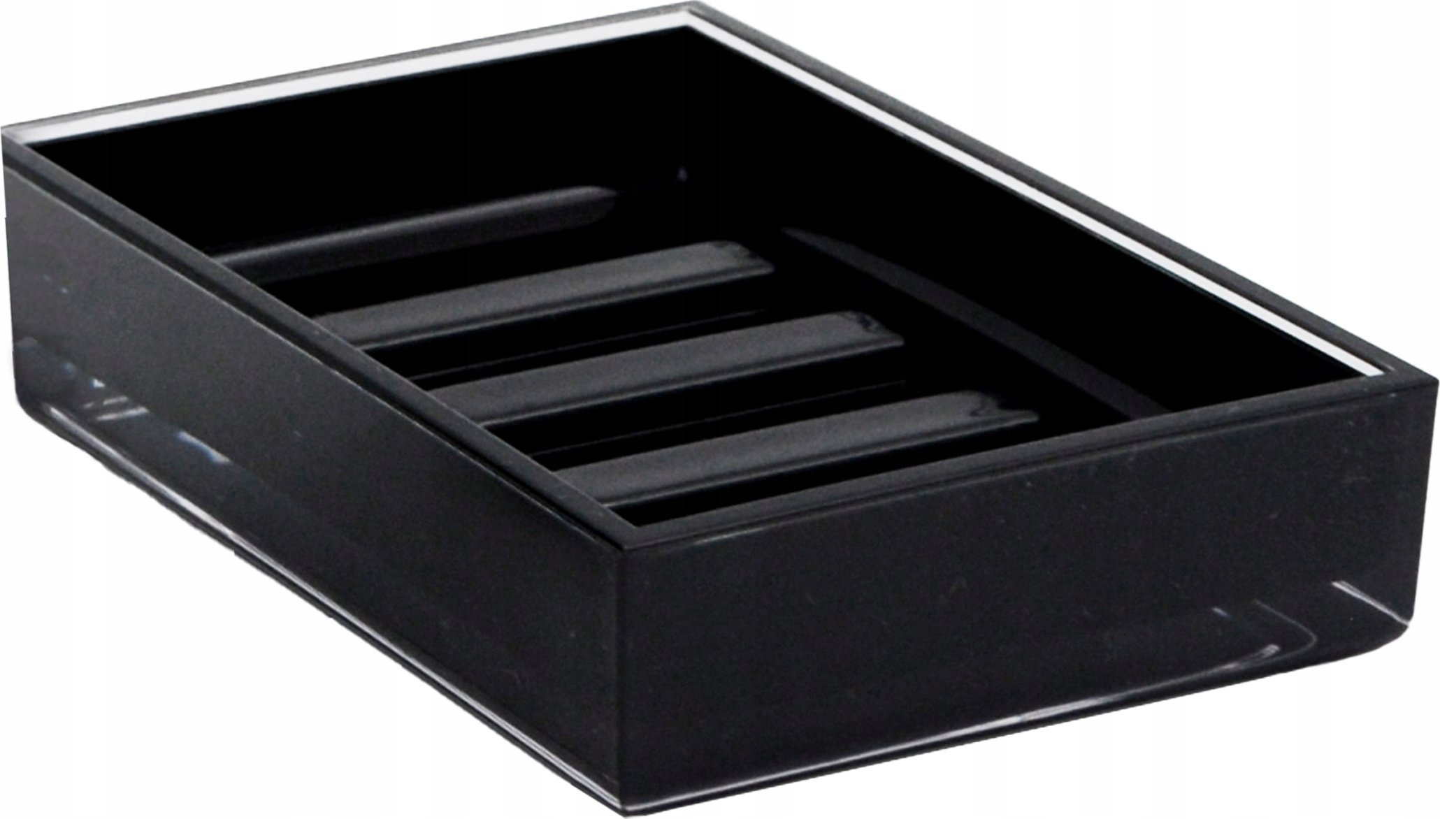 Podstawka pod mydło czarna wolnostojąca pod prysznic lekka wytrzymała