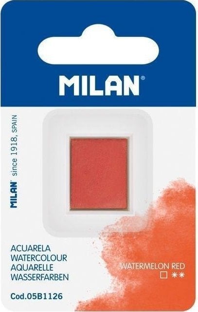 Farba akwarelowa w kostce arbuzowa czerwień MILAN