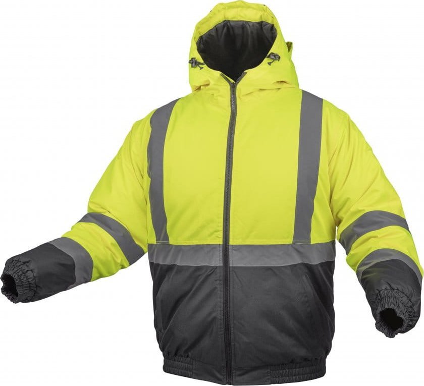 Högert Technik Kurtka Robocza Zimowa Ostrzegawcza Ocieplana Oker Krótka Bomber Żółta - S Hogert Technik Ht5K244-S 5902801270864