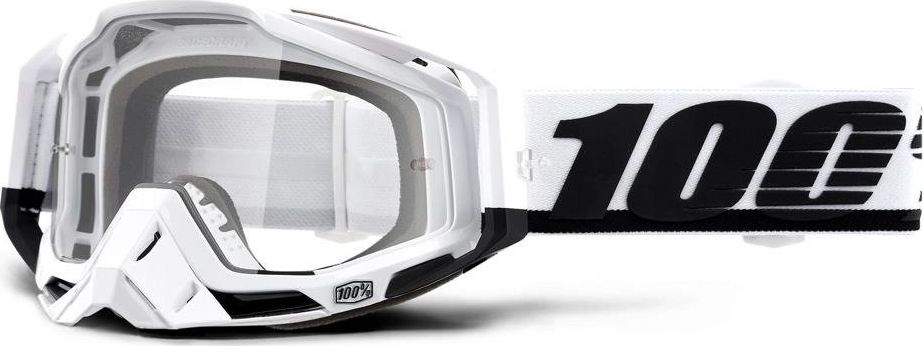 100% Gogle 100% RACECRAFT STUU (Szyba Przezroczysta Anti-Fog + 10 Zrywek) (NEW)