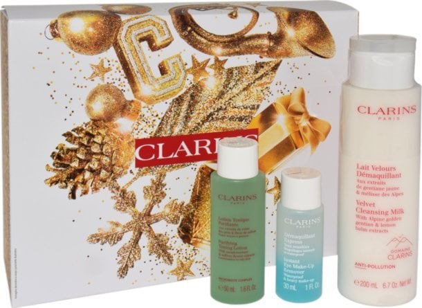 Clarins CLARINS SET (VELVET CLEANSING MILK 200ML + INSTANT EYE MAKE-UP REMOVER 30ML + PURIFYING TONING LOTION 50ML)