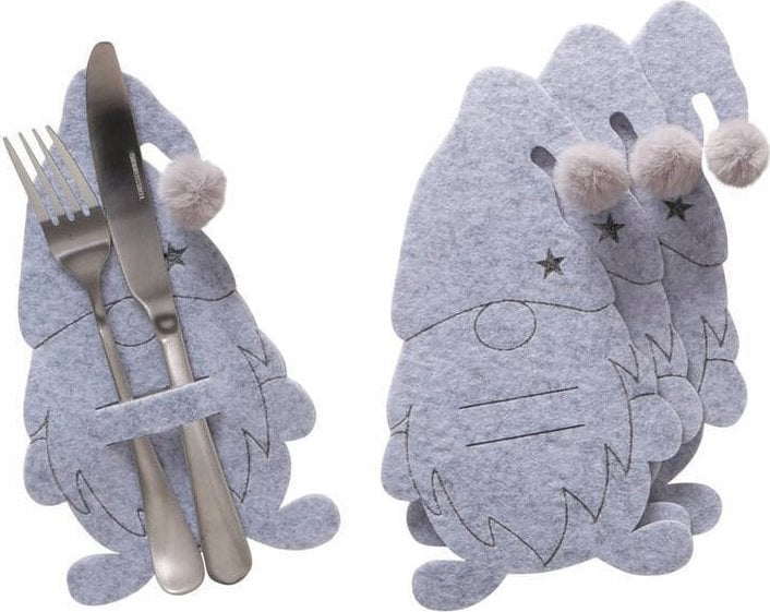 Boltze Filcowe kieszonki na sztućce GNOMY, 4 szt.