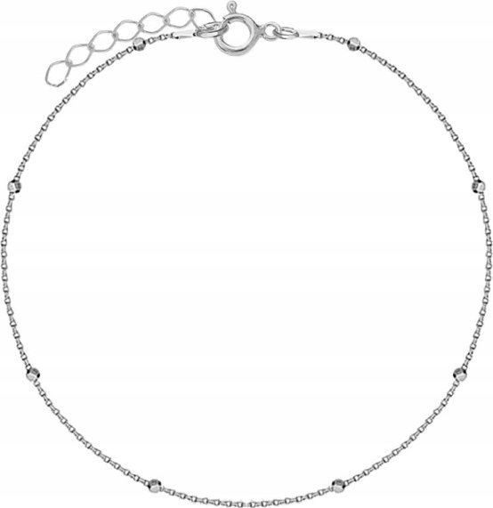 Radziszewska Jewellery Bransoletka Srebrna Łańcuszek Kulki 925 Prezent na Dzień Kobiet ŻYCZENIA