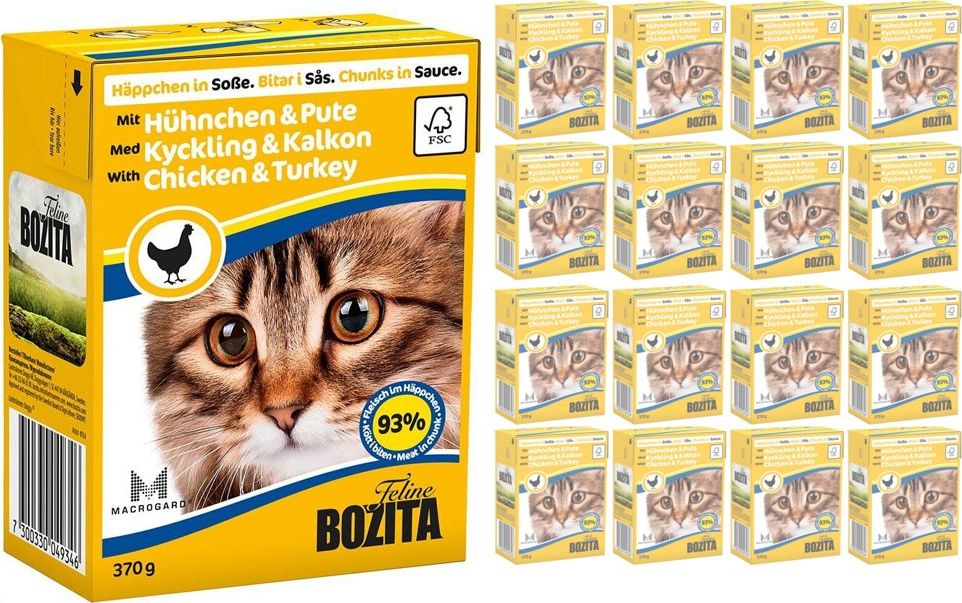 Bozita BOZITA Cat Kurczak I Indyk W Sosie 16 x 370g