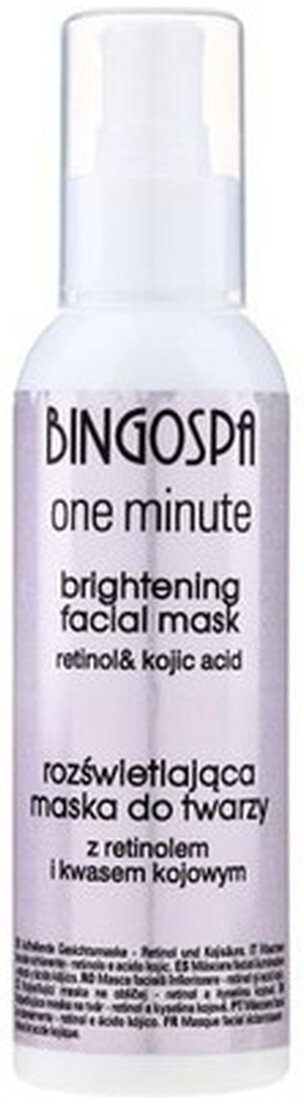BINGOSPA One minute Maska do twarzy Rozświetlająca z retinolem i kwasem kojowym 135g