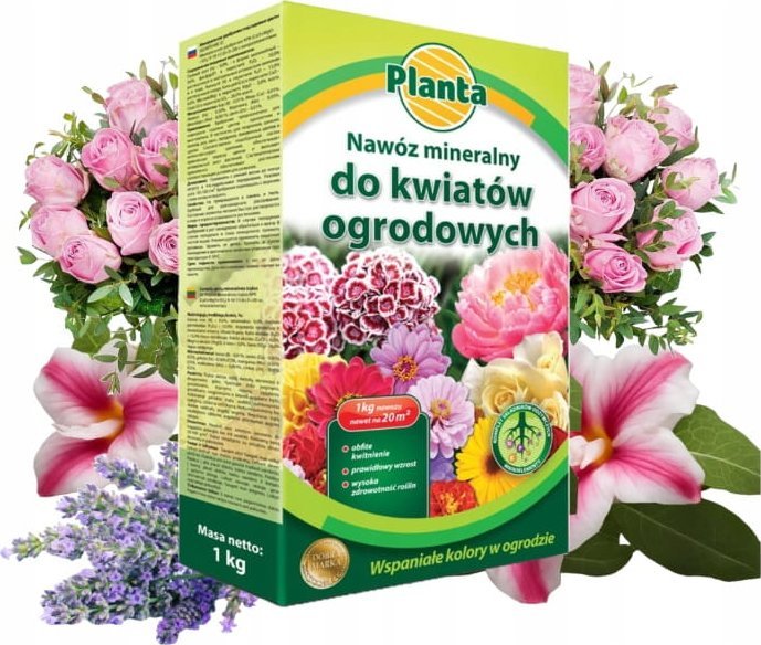 Nawóz mineralny do kwiatów ogrodowych 1kg Intensywne i długie kwitnienie