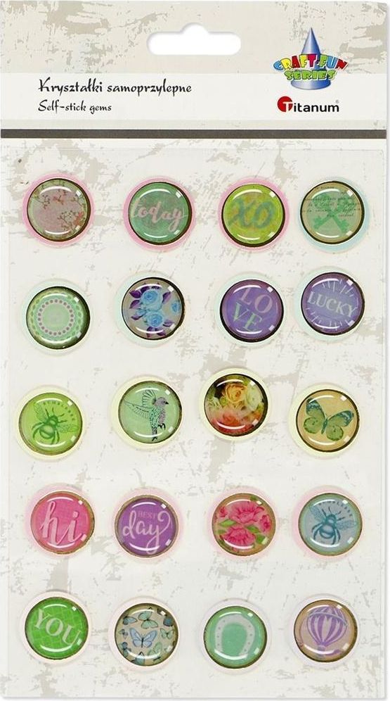 Titanum Dekoracje samoprzylepne 3D zalane akrylem 20szt