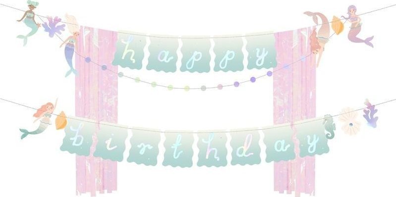 Baner Happy Birthday Syrenka 130x100cm