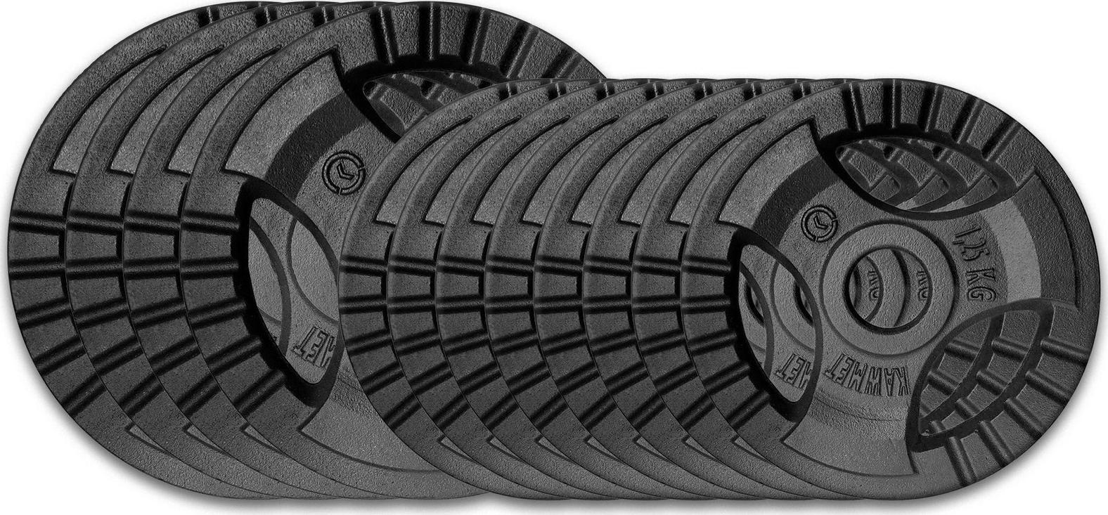 Kawmet Zestaw obciążeń żeliwnych 20 kg (30,5 mm) - 4x2,5 kg, 8x1,25 kg