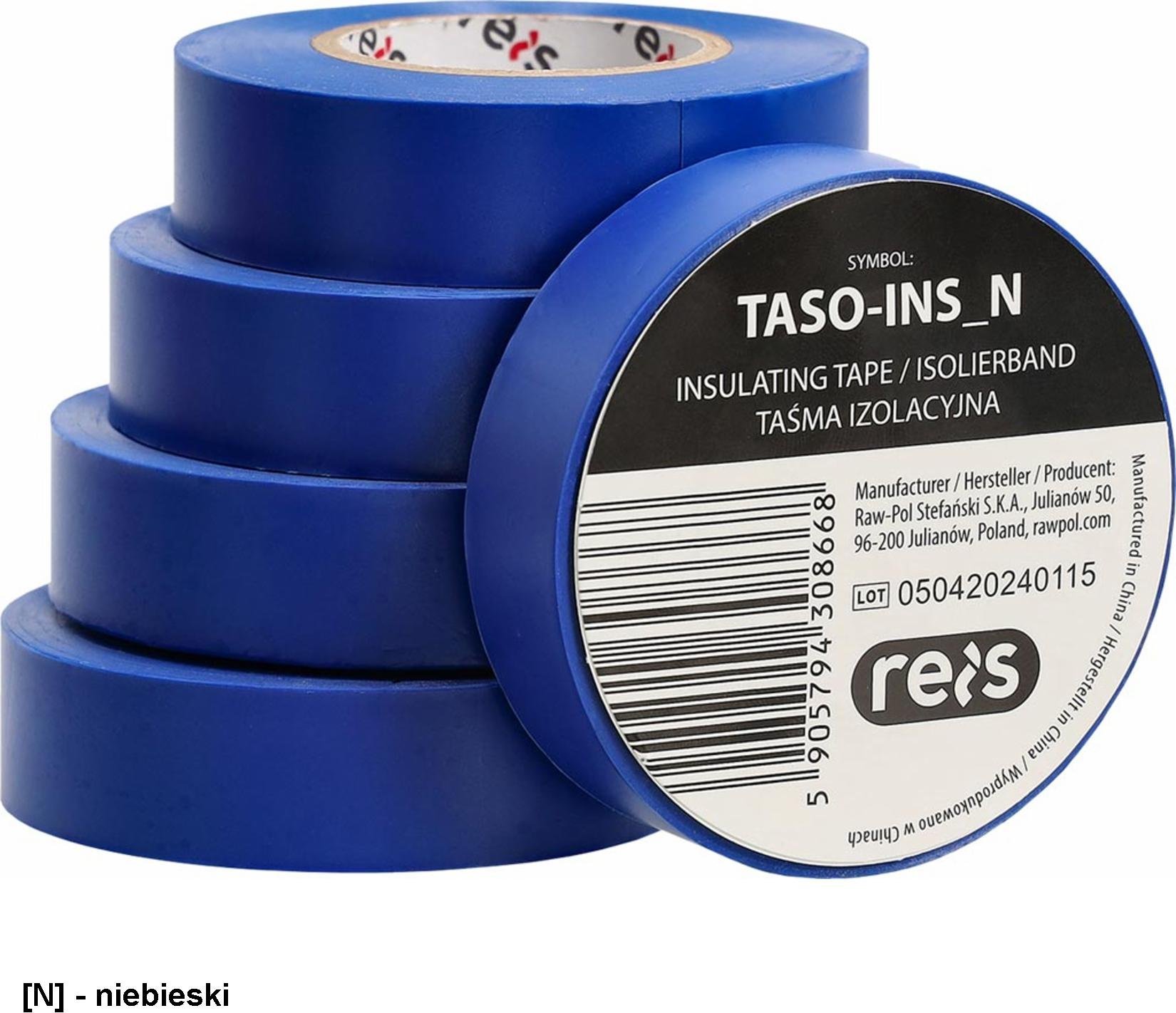 R.E.I.S. TASO-INS - Taśma izolacyjna samoprzylepna - niebieski - szerokość