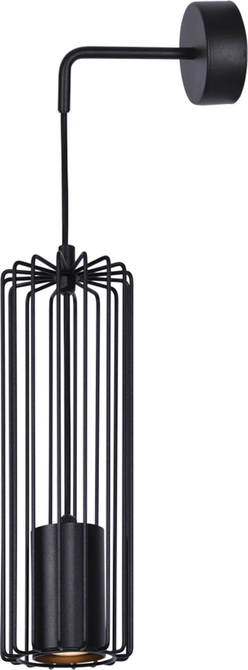 Kinkiet Kaja Ścienna lampa Falcon K-4934 drut do przedpokoju czarny