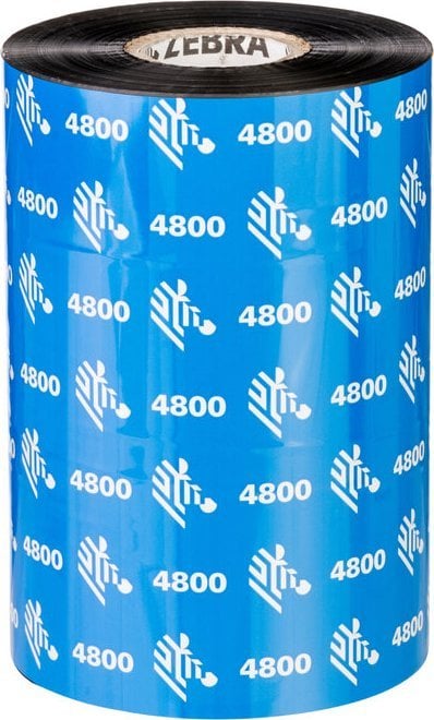 Zebra Resin Ribbon, 40mmx450m, 4800; Standard, 25mm core, 12/box