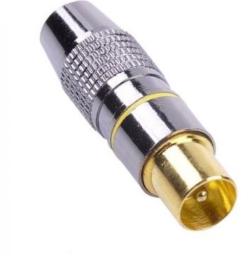 Wtyk antenowy TV metalowy