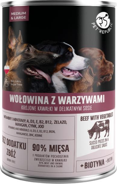 Pet Republic PIES puszka WOŁOWINA WARZYWA sos /8 1250g