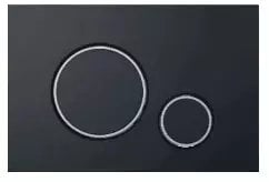 AQ.501-30207 / AQUAFORM / OPTIMA CIRCLE / PRZYCISK WC KOŁA CZARNY MAT + CHROM / M778