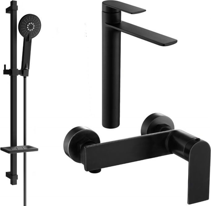 Mexen Mexen Zero DQ40 zestaw prysznicowy, czarny - 71114DQ40-70