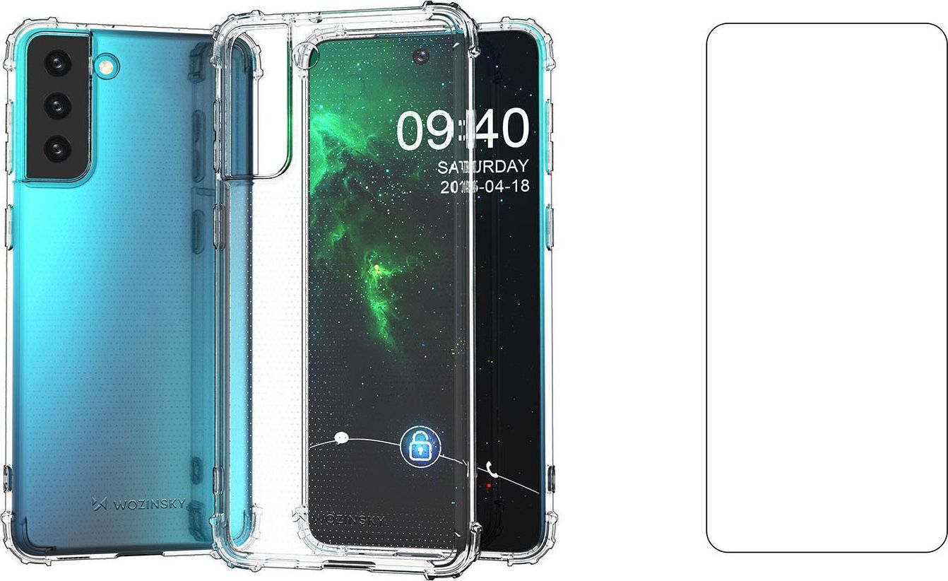 Braders Etui Anti Shock + Szkło Płaskie do Samsung Galaxy S21 FE