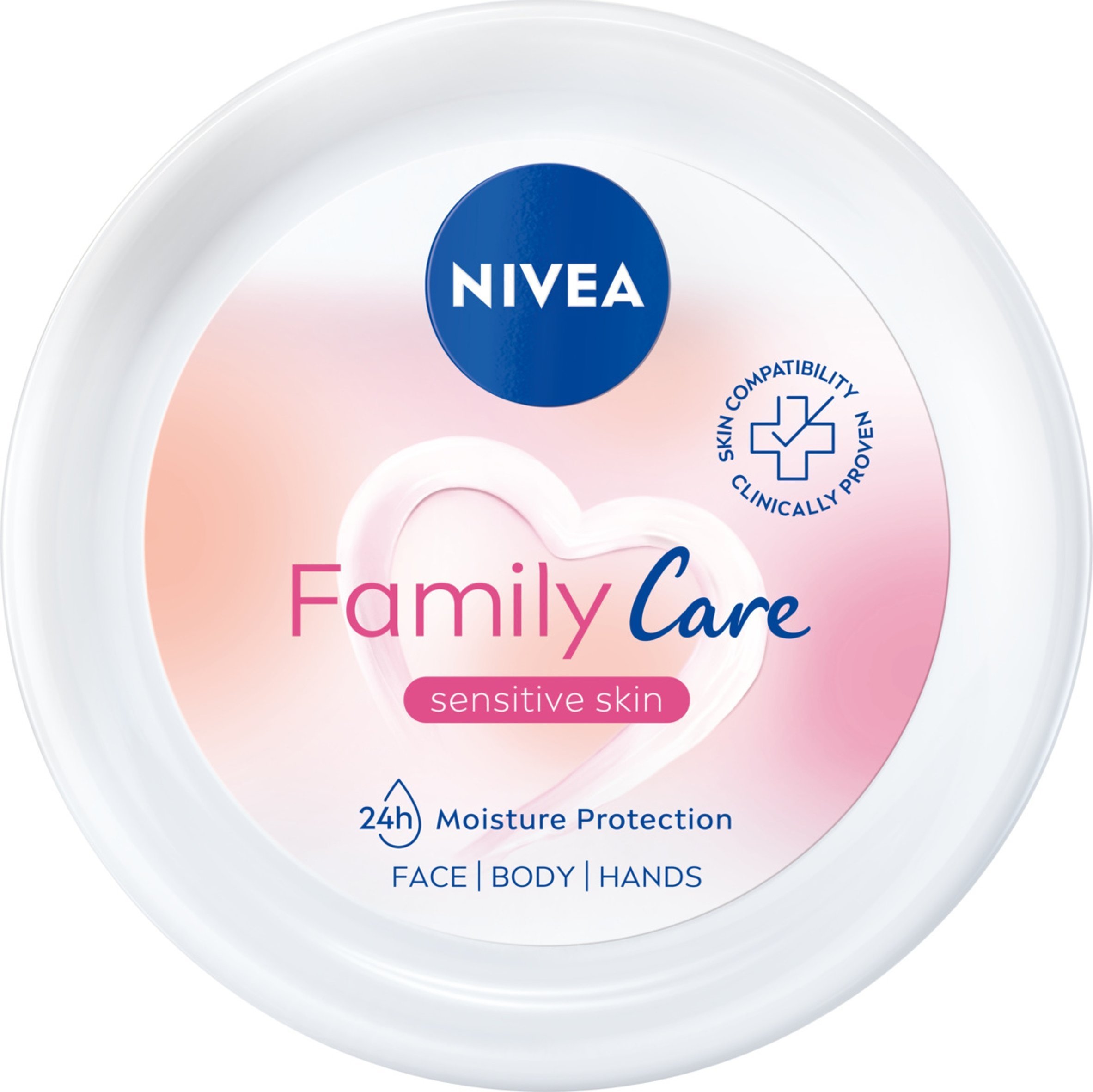 Nivea Family Care Sensitive Skin lekki krem nawilżający do twarzy, ciała i dłoni 450ml