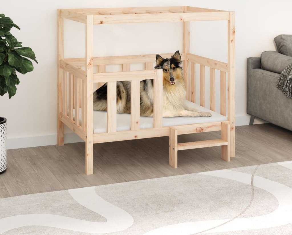 vidaXL vidaXL Legowisko dla psa, 105,5x83,5x100 cm, lite drewno sosnowe