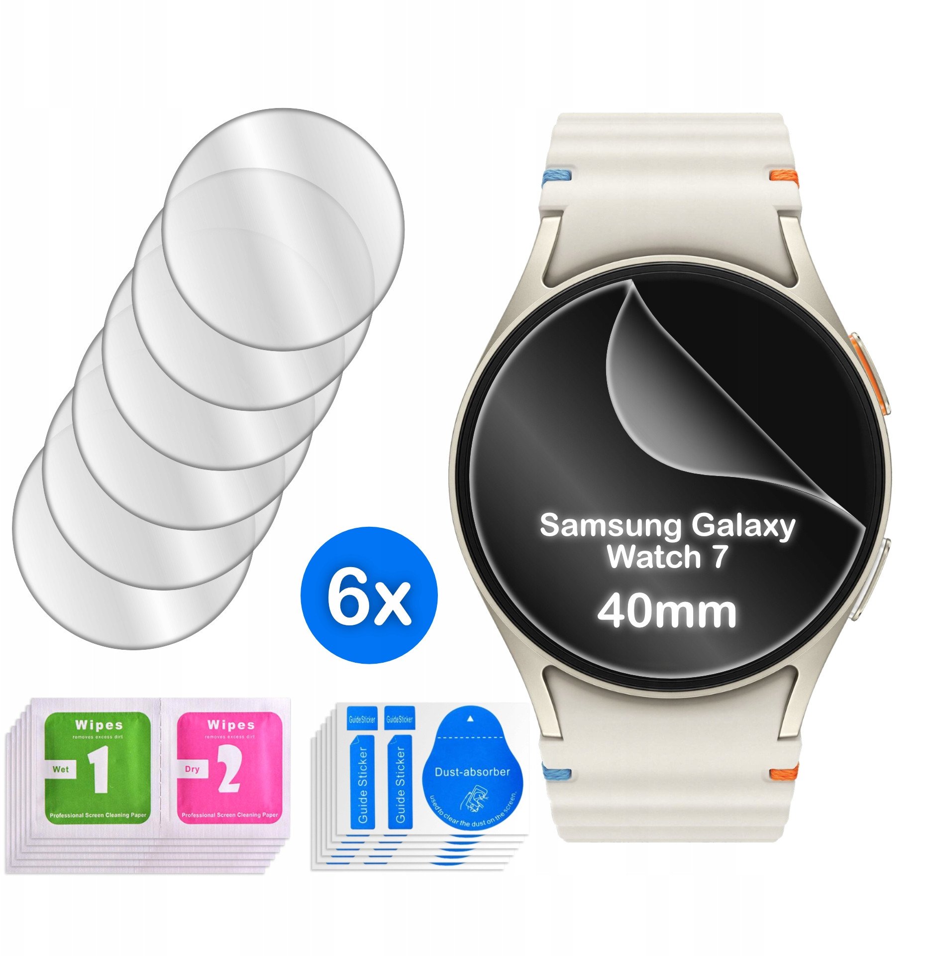 FOLIA do Samsung Galaxy Watch 7 40mm HYDROŻELOWA OCHRONNA na ekran 6 sztuk