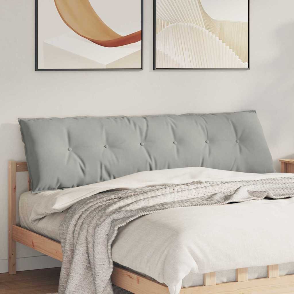 vidaXL Poduszka na plecy Jasnoszary 180 x 50 cm Tkanina mikrofibrowa