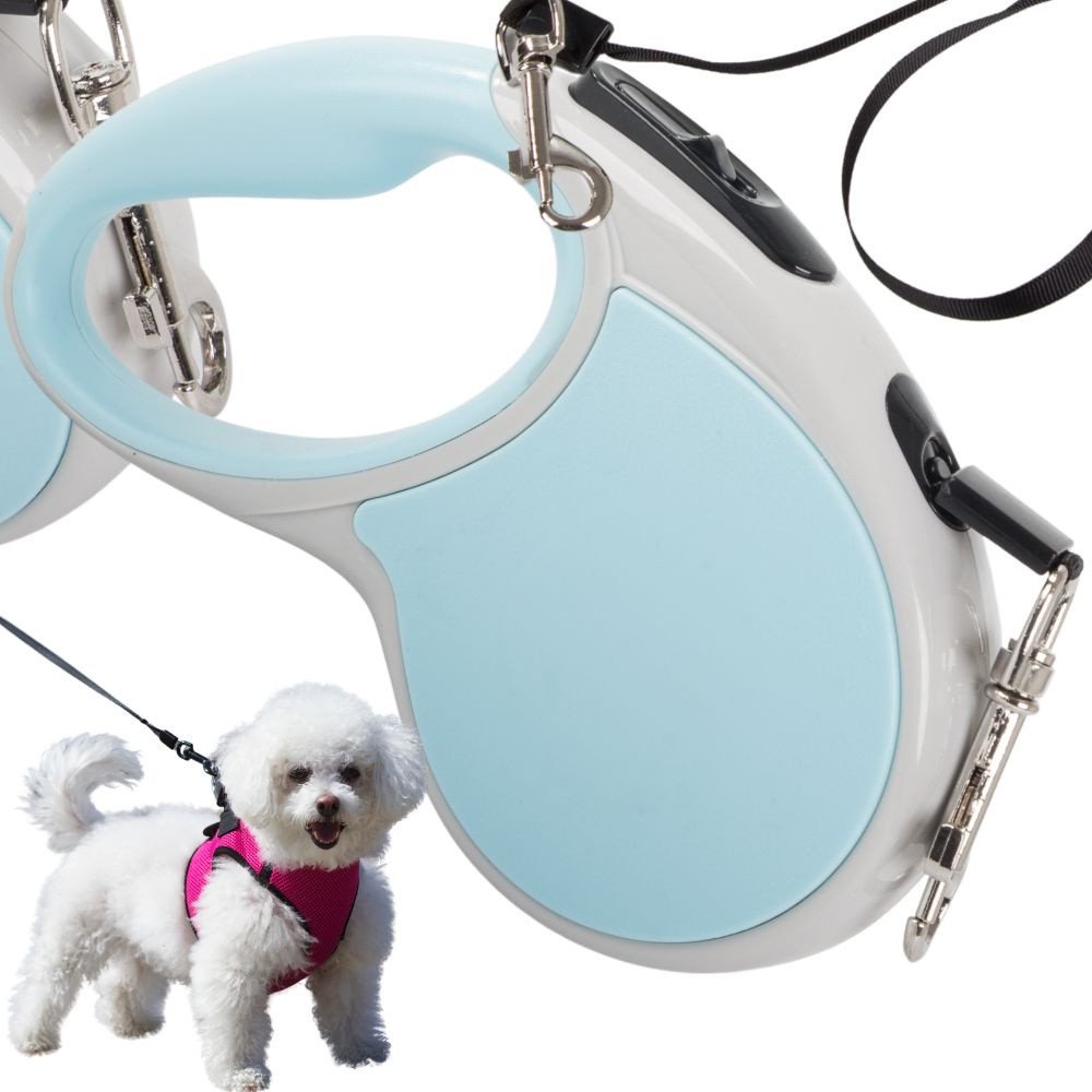 Smycz automatyczna 5m mocna dla psa do 15kg z blokadą wytrzymała długa