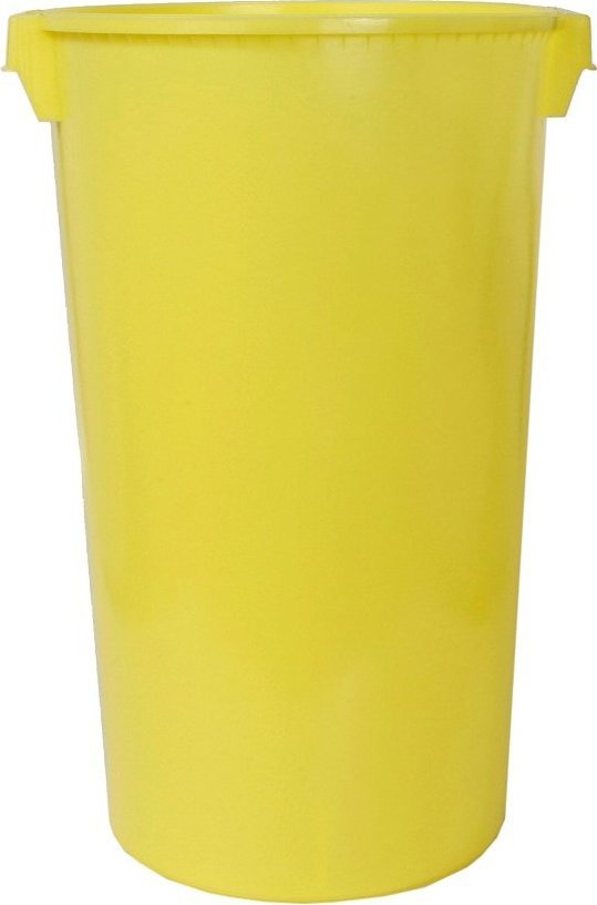 Artech Okrągły pojemnik plastikowy bez pokrywy 60l (Kolor: żółty)
